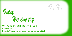 ida heintz business card